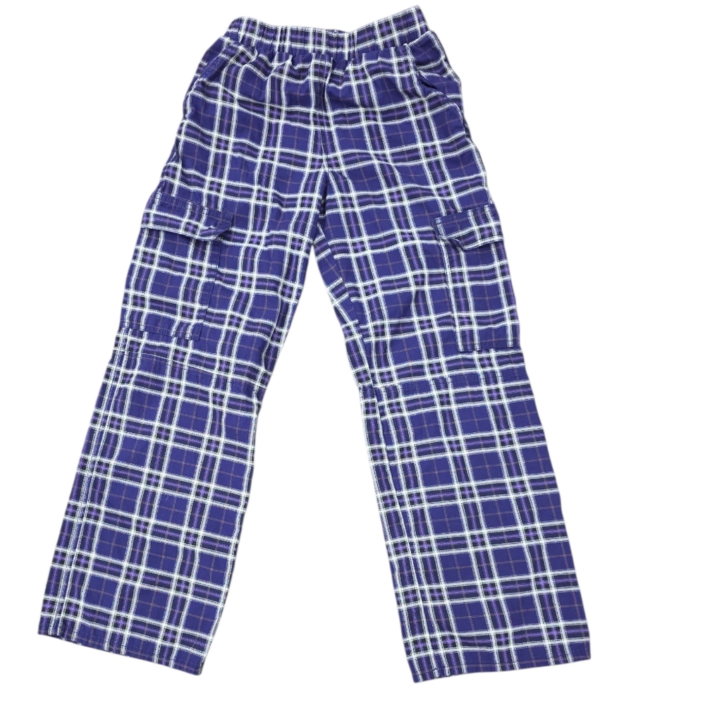 H&M Kids Plaid Pajama Bottoms - Blue and White #J2510-0202